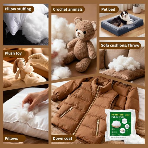 Daylendar Premium Fiberfill Stuffing - High-Resilience 100g | Recyclable Craft & Home Decor Fill