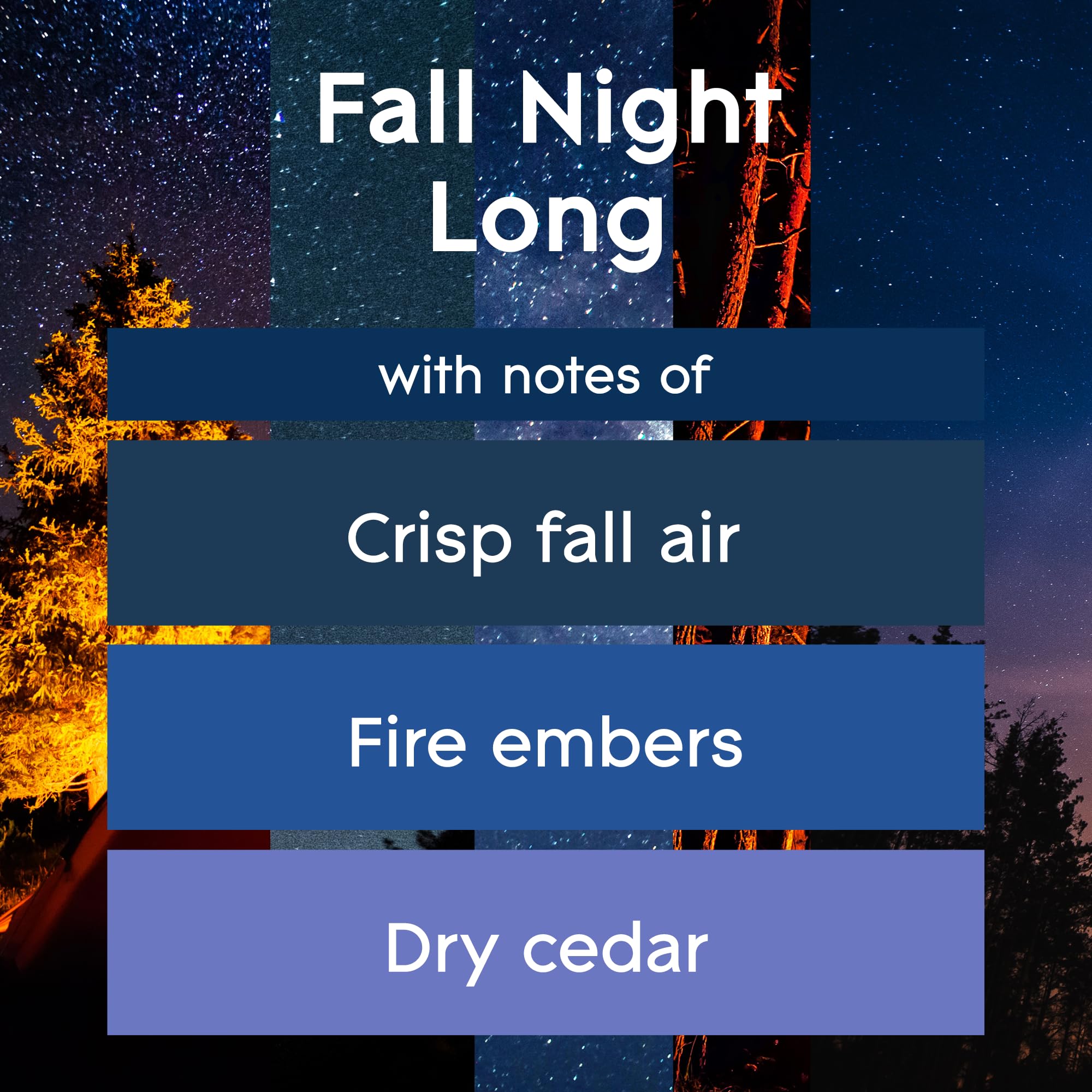 Glade PlugIns Refills Air Freshener, Scented and Essential Oils for Home and Bathroom, Fall Night Long, 1.34 Oz, 2 Count