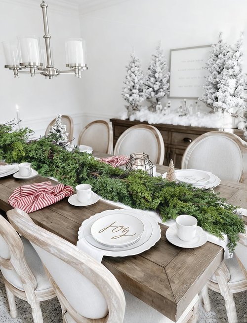 Gomat Pine Christmas Garland Clearance, 6ft Christmas Greenery Garlands Realistic Cypress Branches Pine Garland for Holiday Mantel Fireplace Table Centerpiece Home Decoration