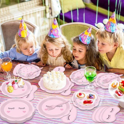 96Pcs Spa Party Decorations Spa Paper Plates Napkins Pink Sleepover Tableware Dinnerware Set Slumber Spa Party Supplies Dinner Dessert Plates for Girls Makeup Birthday Pajama Party Favors Table Decor