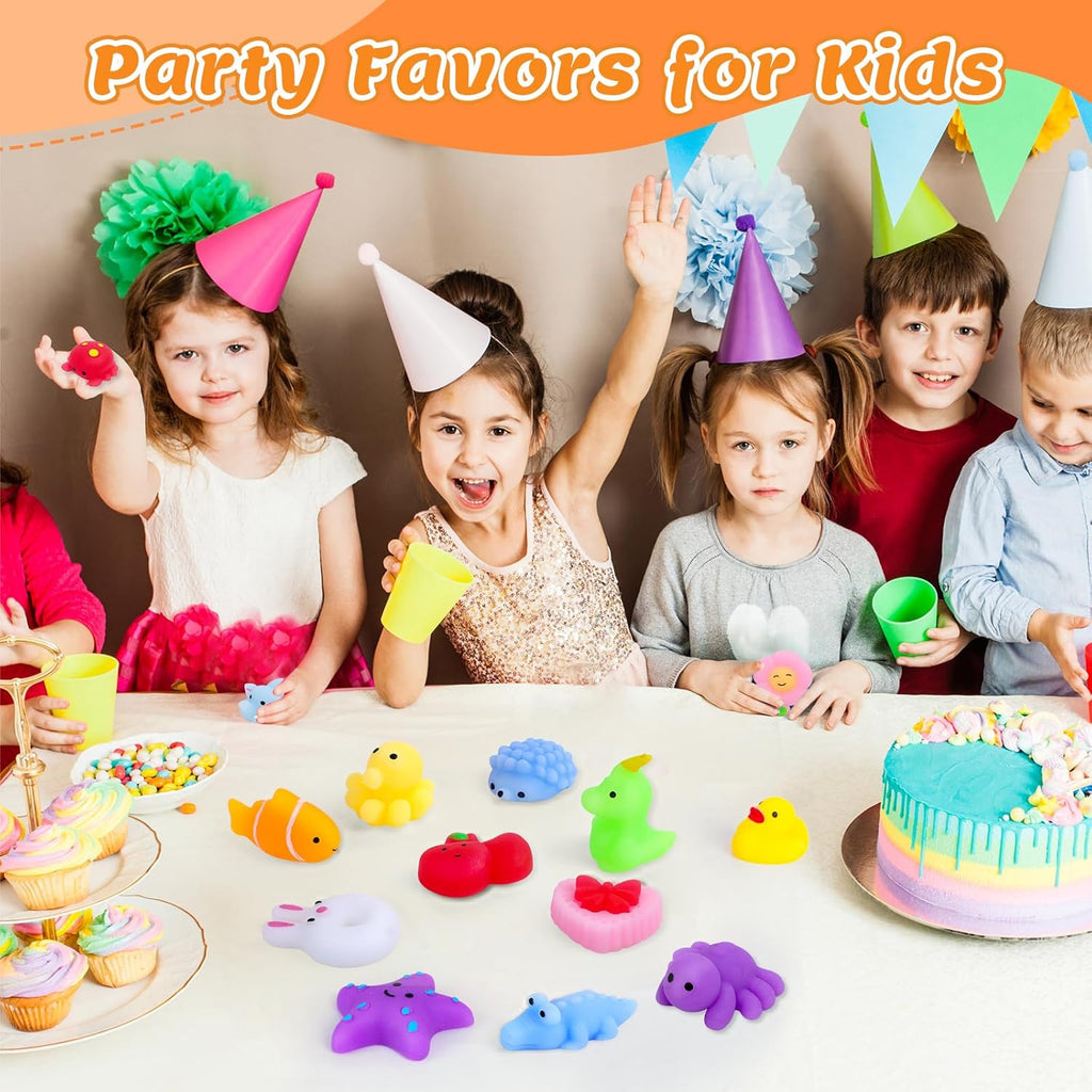 VISCOO 40 Pack Squishy Toys - Kawaii Mochi Party Favors for Kids | Perfect Easter Basket Stuffers