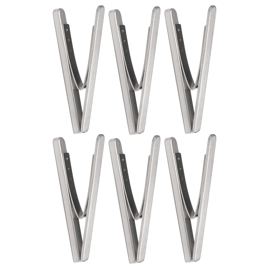 IKEA KUNGSFORS Magnetic Clips (For Kitchen Rail), Stainless Finish, 80x7mm - Set of 6