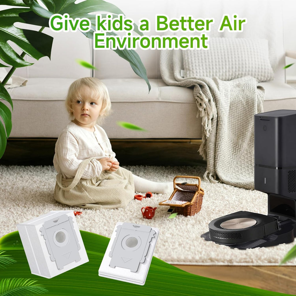 VBN 12-Pack Roomba Vacuum Bags - Compatible with iRobot Roomba i7+, i3+, i4+, i6+, i8+, j7+, s9+