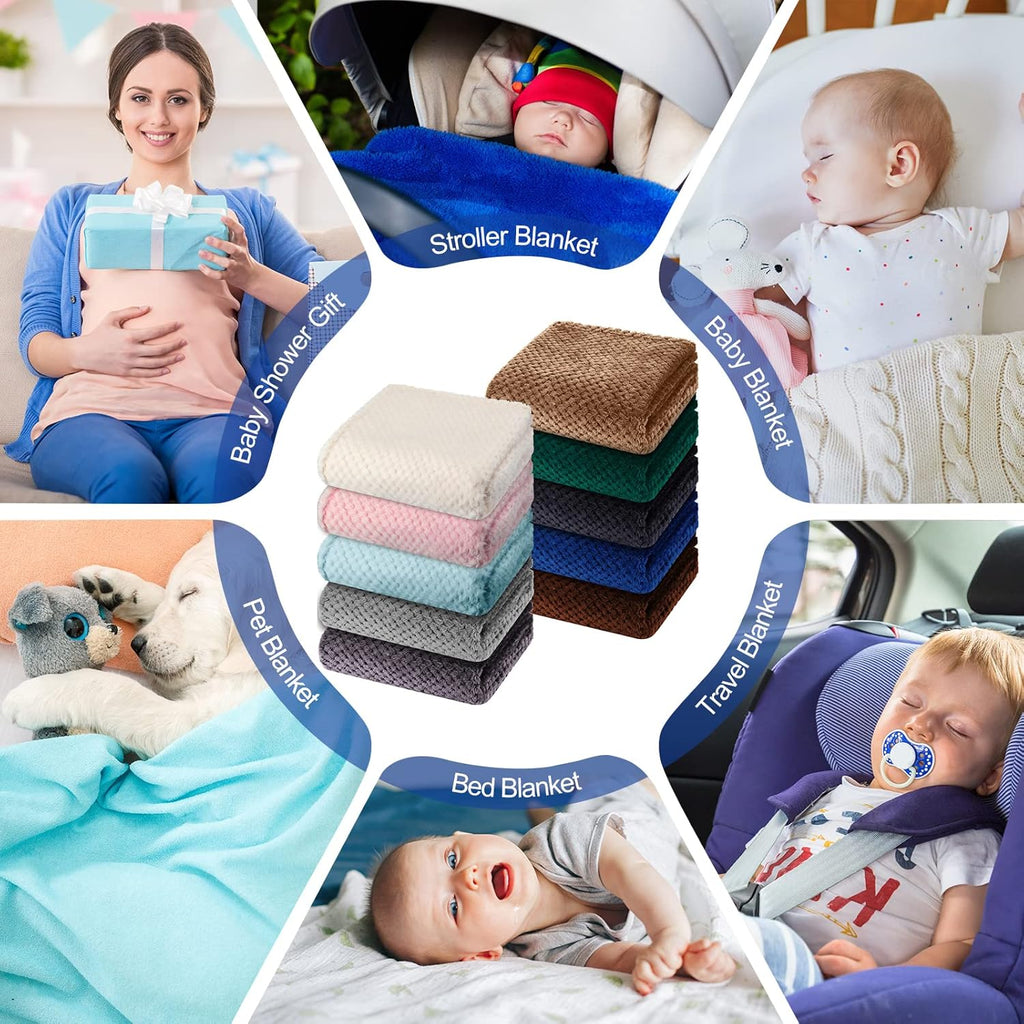 Peryiter Baby Fuzzy Blankets - Soft Toddler Throw Blankets for Crib & Stroller | 30 x 40 Inch, Vivid Colors