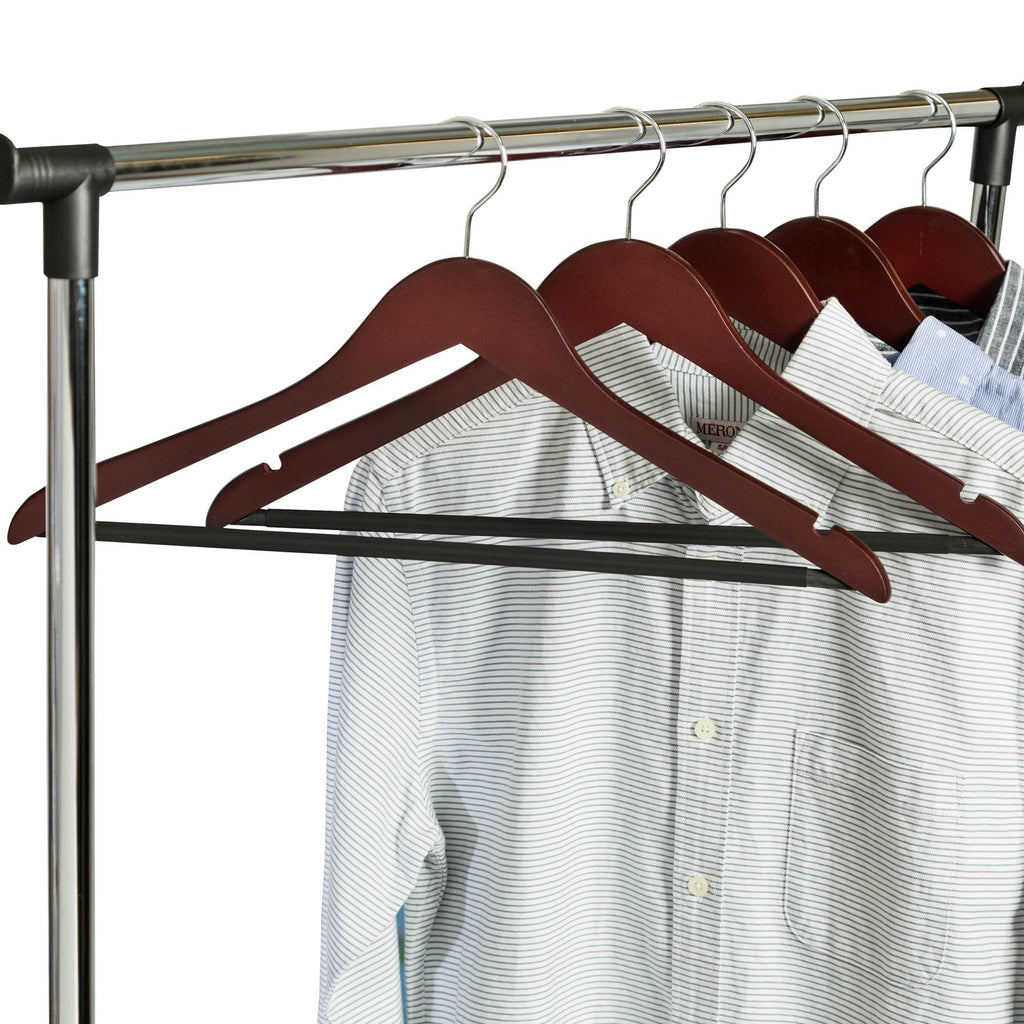 Honey-Can-Do No Slip Wooden Coat Hangers, Cherry Wood, 24-Pack