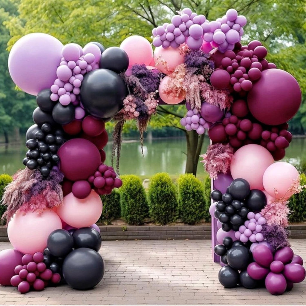 Purple Pink Balloons - 12 Inch Mermaid Halloween Balloon Set | 35 Pcs with Metallic Confetti for Parties