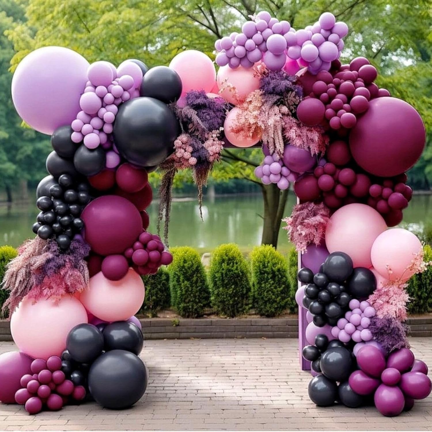 Purple Pink Balloons - 12 Inch Mermaid Halloween Balloon Set | 35 Pcs with Metallic Confetti for Parties