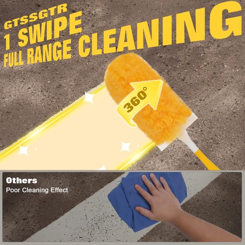 360° Heavy Duty Duster Refills for Swiffer Duster,30 Pack & 1Handle 4X Faster Electrostatic Deep Duster Kit for Cleaning, Pet Hair, Blinds & Car Vents,Lasts 2+ Months, Eco-Friendly & Gift-Ready