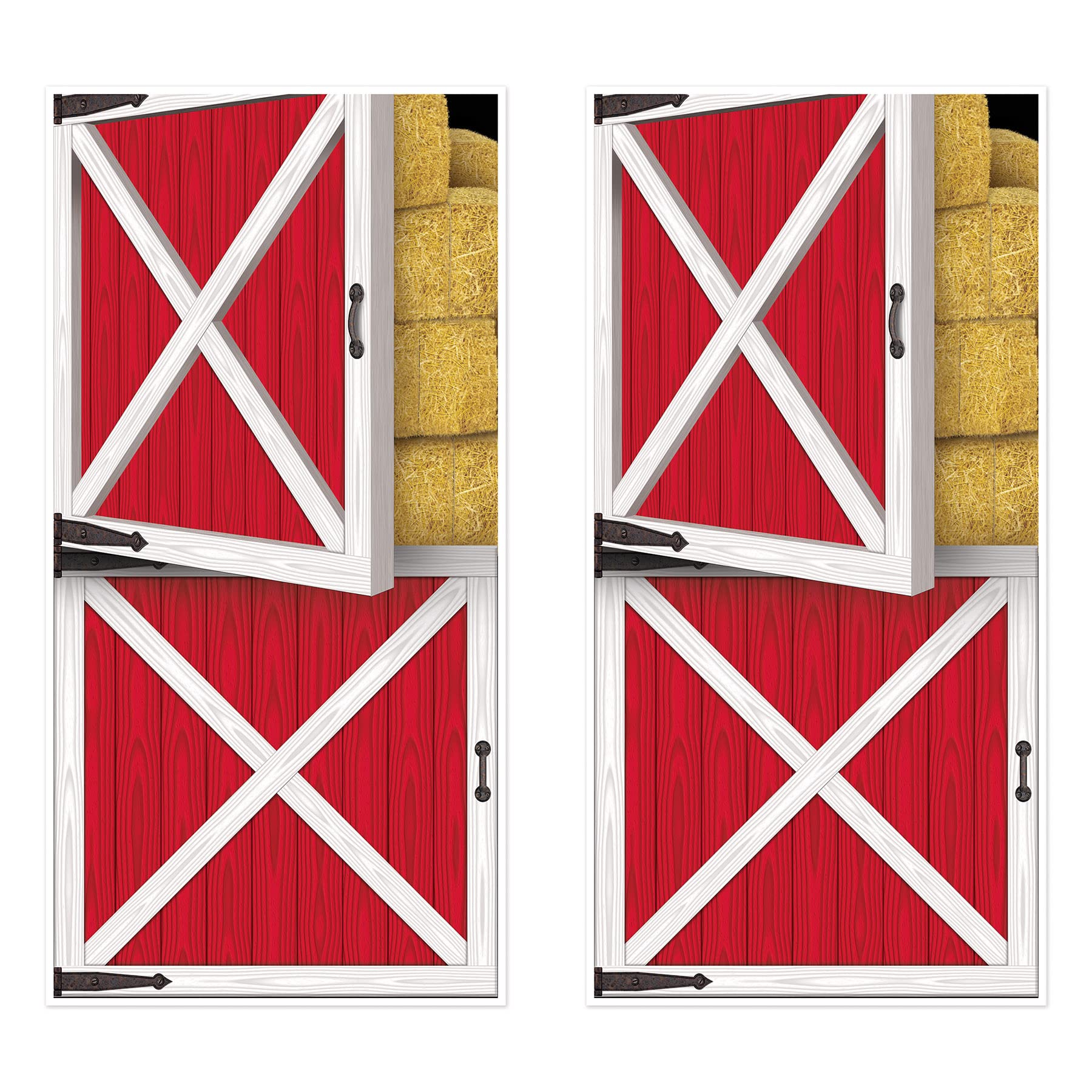 Beistle 2 Piece Plastic Western Barn Door Decorations For Farm Theme Birthday Party Supplies, Celebrating With You Since 1900