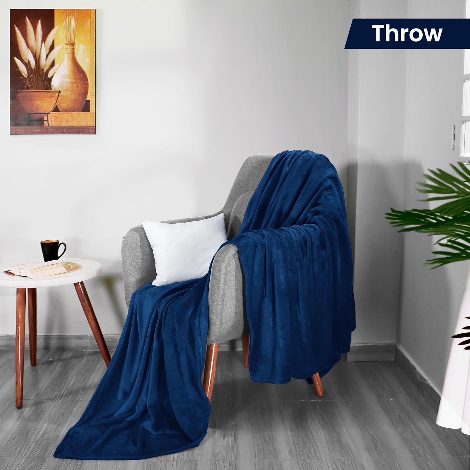 Utopia Bedding Fleece Blanket - Luxury Anti-Static Soft Microfiber Throw | Navy, 50x60 Inch