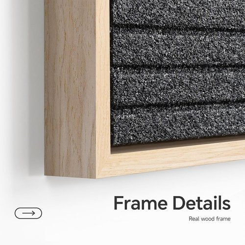 Framed 3D Textured Boho Abstract Wall Art - Large 3 Piece Modern Neutral Decor | Black & Beige Geometric Prints, 24x36 In