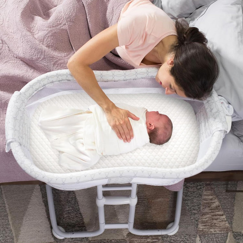 Pro Goleem Baby Bassinet Mattress Pad - Waterproof Soft Gel Memory Foam, 30"x18" Dual-Sided Design