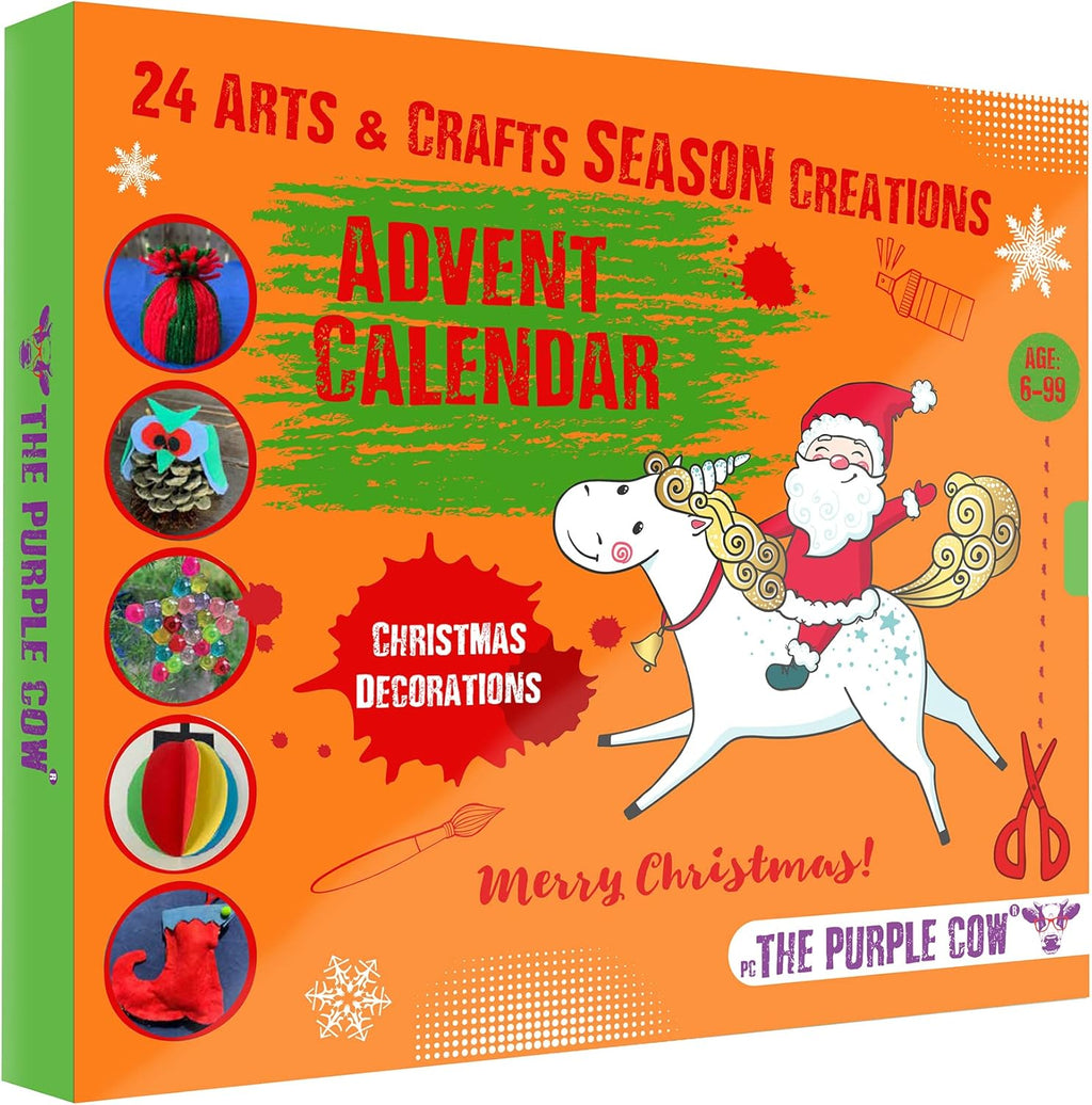 Christmas Countdown Advent Calendar - DIY Arts & Crafts Ornaments for Kids | 24 Days of Holiday Decor