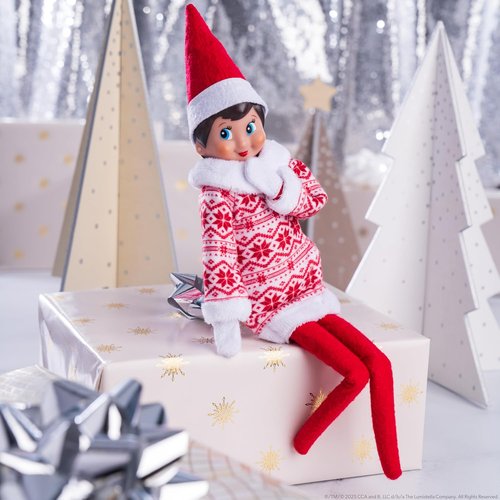 Elf On The Shelf Snowflake Sweetie Dress - Charming Fair Isle-Inspired Tunic - Scout Elf Not Included