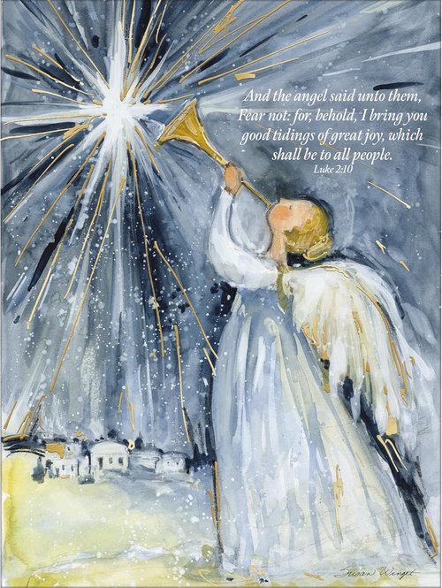 Lang - Angels Sing Classic Christmas Cards by Susan Winget | Festive Holiday Greetings