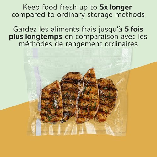 FoodSaver Vacuum Sealer Bags - Custom Length Rolls for Airtight Food Storage | 5 Count Multipack