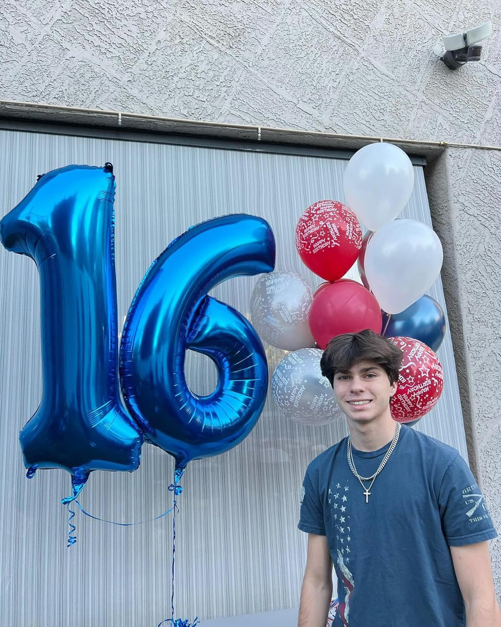 Number 16 Balloon - Navy Blue 40 Inch Birthday Decoration for 16th Party | Perfect for Boys & Girls