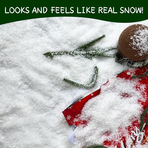 Fake Snow | 320g (12oz) Artificial Snow Flakes - Perfect for Christmas Tree Decor & Crafts