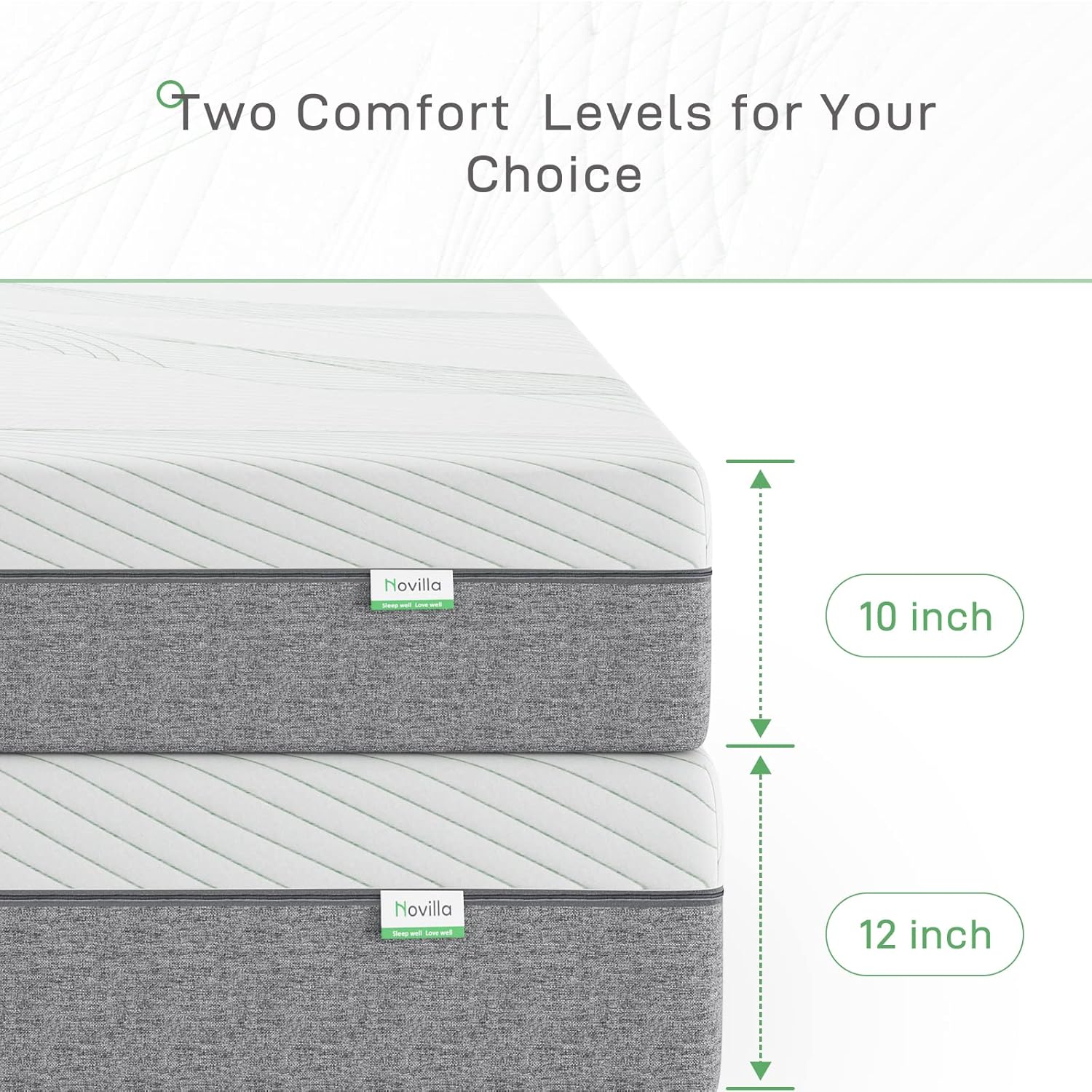 Novilla California King Mattress - 10-Inch Gel Memory Foam for Pressure Relief | CertiPUR-US Certified