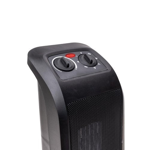 Comfort Zone 18" Tower Space Heater with PTC Heating Element, 1500W/900W Dual Heat, 60° Oscillation, Adjustable Thermostat, Fan-Only Mode, Overheat & Tip-Over Protection, Portable Electric Heater