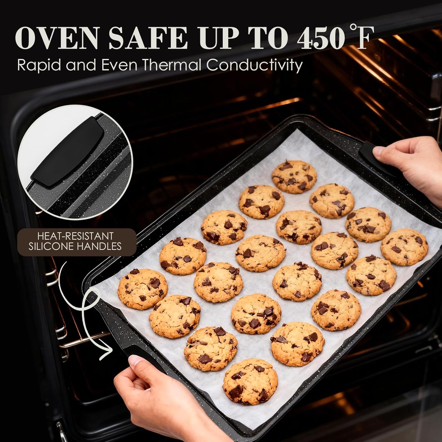 Skiennix Nonstick Baking Pans Set - Versatile Bakeware for Perfect Cooking | 3-Piece Set