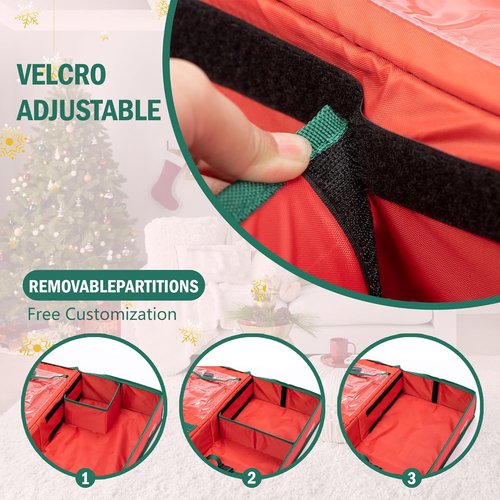 EXLIFBAG Wrapping Paper Organizer - Store Christmas Gifts, Ribbons & Ornaments | 40" Size