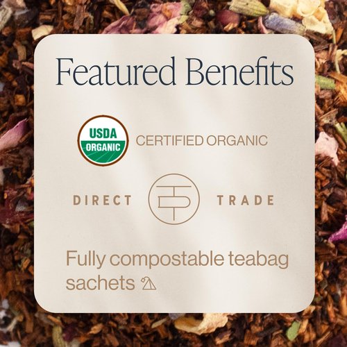 Rishi Tea Pink Lemon Ginger Herbal Tea, Organic Direct Trade Sachet Tea Bags, Certified Kosher, Caffeine Free Juicy and Zesty with Shiso, 15 Count (Pack of 6)
