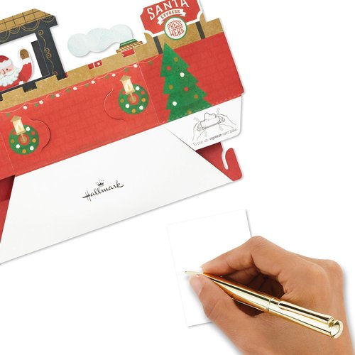 Hallmark Paper Wonder Displayable Pop Up Christmas Card with Sound and Motion (Christmas Train, Plays Deck the Halls)