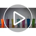 Honeydak 60 Pack Plastic Cups with Lids & Straws, Macaron Color - 24-27oz