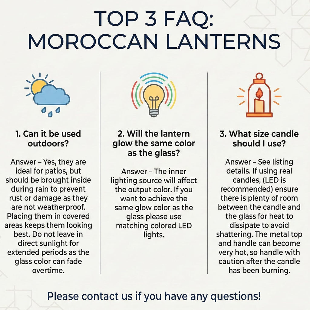 VELA Lanterns 10.5" White Gold Moroccan Candle Lantern - Elegant Decorative Holder for Indoor/Outdoor Use