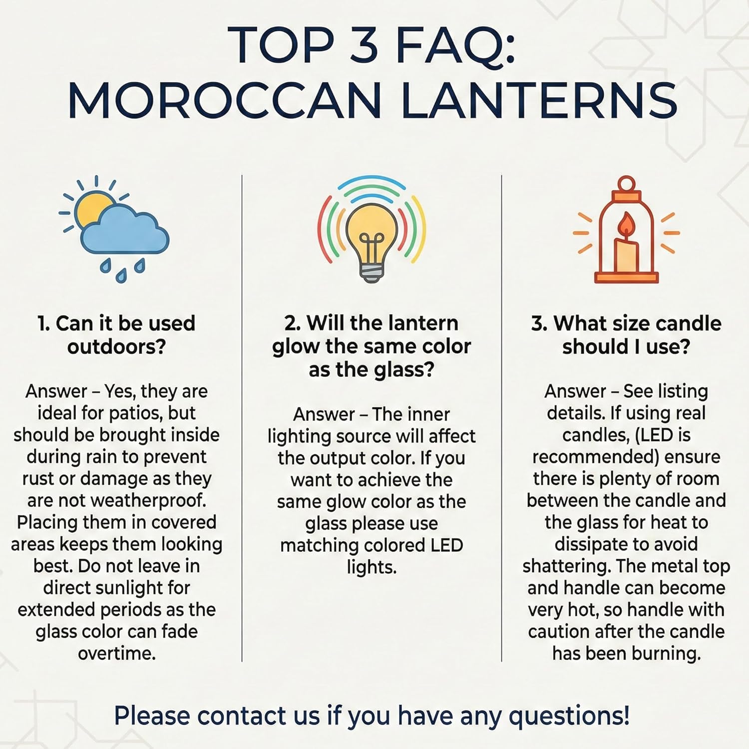 VELA Lanterns 10.5" White Gold Moroccan Candle Lantern - Elegant Decorative Holder for Indoor/Outdoor Use