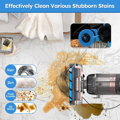 Attemart AZ2002 Filter Replacement for Shark Vertex DuoClean PowerFins AZ2000 AZ2002 UV2500 AZ2000W AZ2001AMZ Upright Vacuum, Part #1483FC2000 XHFAZ2000 XFFKAZ2000, 1 Brushroll, 2 + 6 Filters