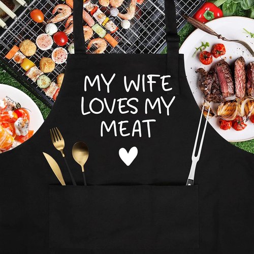 Fairy's Gift Funny Husband Apron - Cool Anniversary & Birthday Gift for Men | Grilling Apron with Pockets