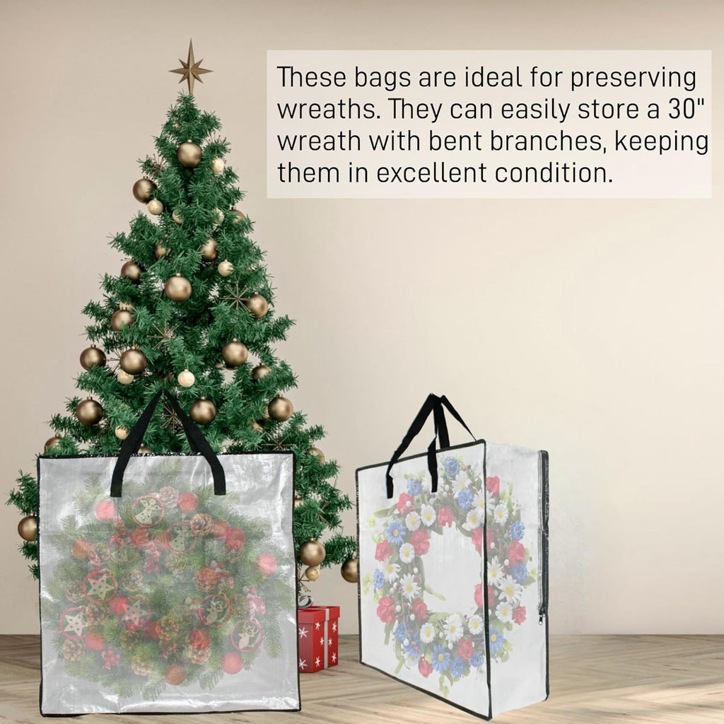 Skiennix 5 Pack Moving Bags - Clear Storage Bags with Handles & Zippers for Organizing Bedding, Toys & More