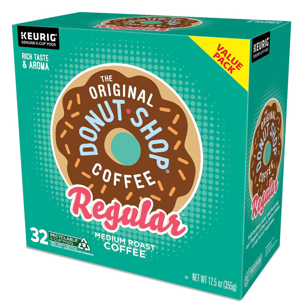 Original Donut Shop Medium Roast Coffee Pods - Regular Single-Serve Keurig K-Cup Pods | 32 Count
