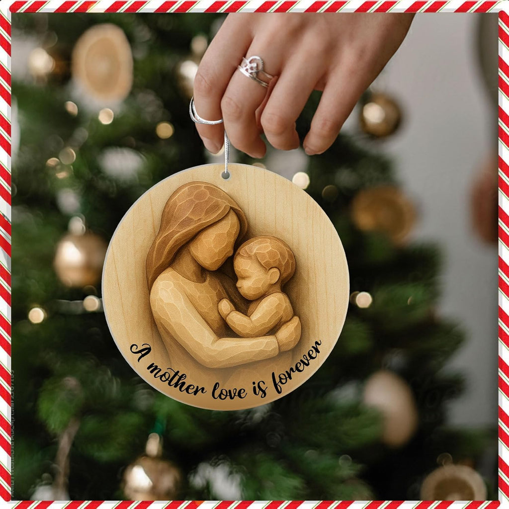 Regine Switzerland Mother and Child Ornament - 2D Flat Acrylic Design | Perfect Gift for Moms