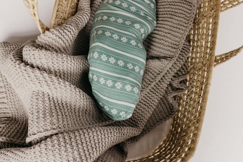 Copper Pearl Large Premium Knit Baby Swaddle Receiving Blanket Knit