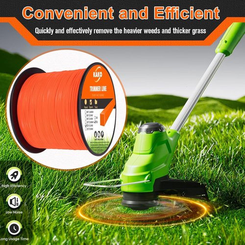 KAKO 130 Trimmer Line - Durable .130 Inch Square Weed Eater String | 720 Ft, 5 Lb for Commercial Use