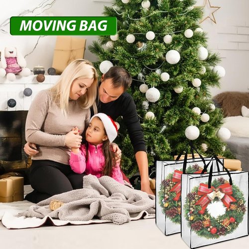 Clear Wreath Storage Container by [Brand Name] - 24 Inch with Zipper & Sturdy Handles | 8 Pack for Seasonal Decor