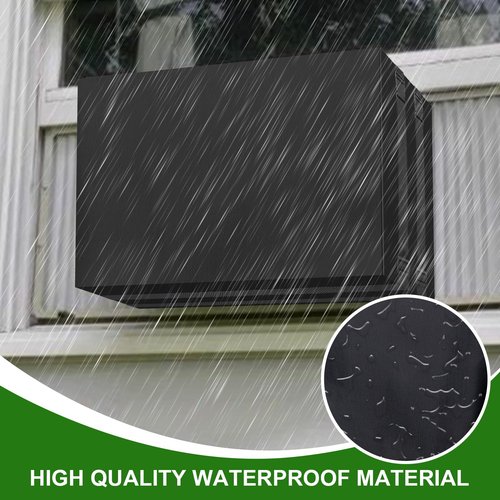 Insulated Air Conditioner Cover for Window Units, 21"L×15"H ×16"D 3 Layers Insulation Window AC Cover, Heavy Duty Waterproof Defender AC Unit Covers for Outside with Straps for Outdoor Protection