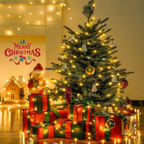JMEXSUSS 200 LED Fairy Lights - Warm White Remote Control String Lights | 66 ft with 8 Twinkle Modes for Indoor Decor