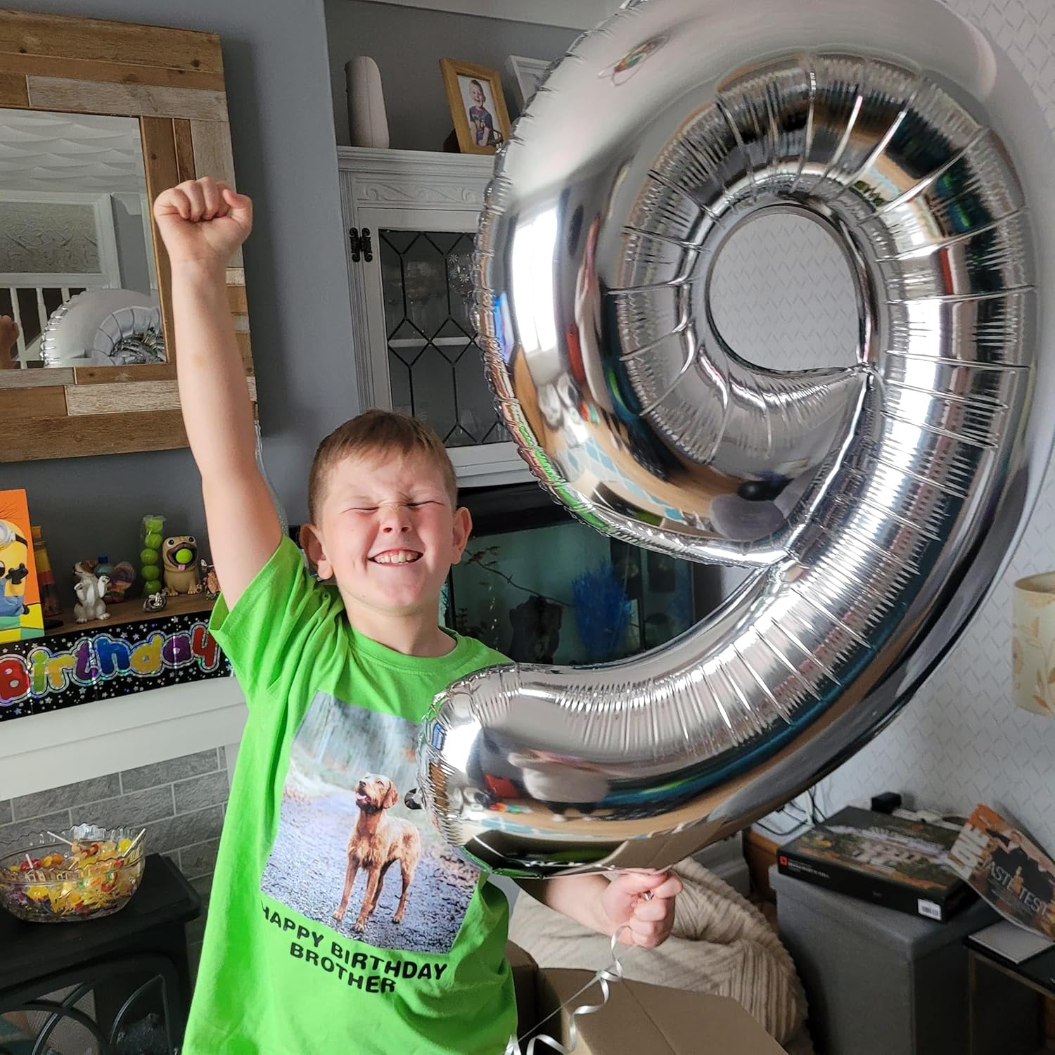 Silver Number 40 Balloon - 40-Inch Metallic 40th Birthday Decoration for Kids & Adults
