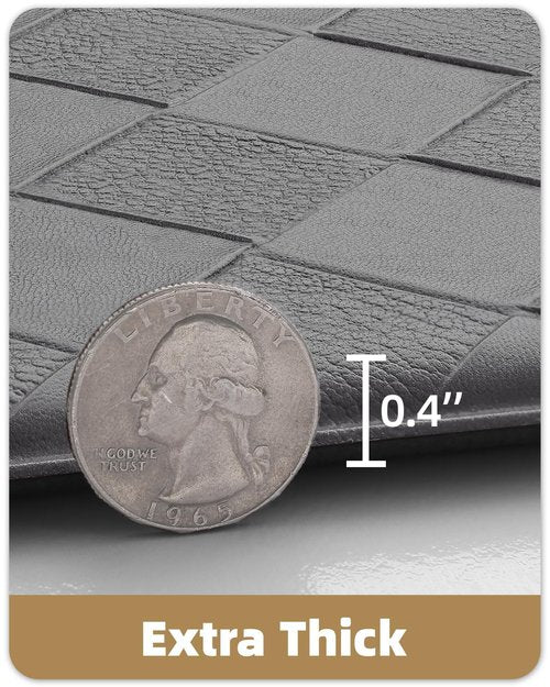 Color&Geometry Extra Wide Kitchen Mats Set 24x59+24x94, Anti Fatigue Cushioned Floor Mat, Waterproof Easy Clean Non Slip Runner for Sink Comfort Standing,Grey