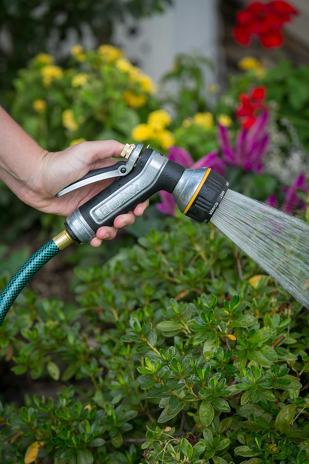 Melnor Metal Nozzle - Multi-Pattern Heavyweight Design with QuickConnect Adapter | Durable & Versatile
