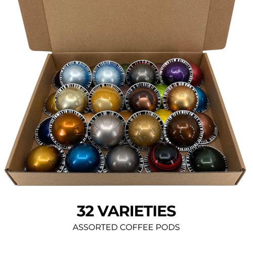 Discovery Coffee Sampler, 16/32 Variety Pack | Assorted Coffee Pods with Flavor Guide | Coffee Gift Set (32 Variety)