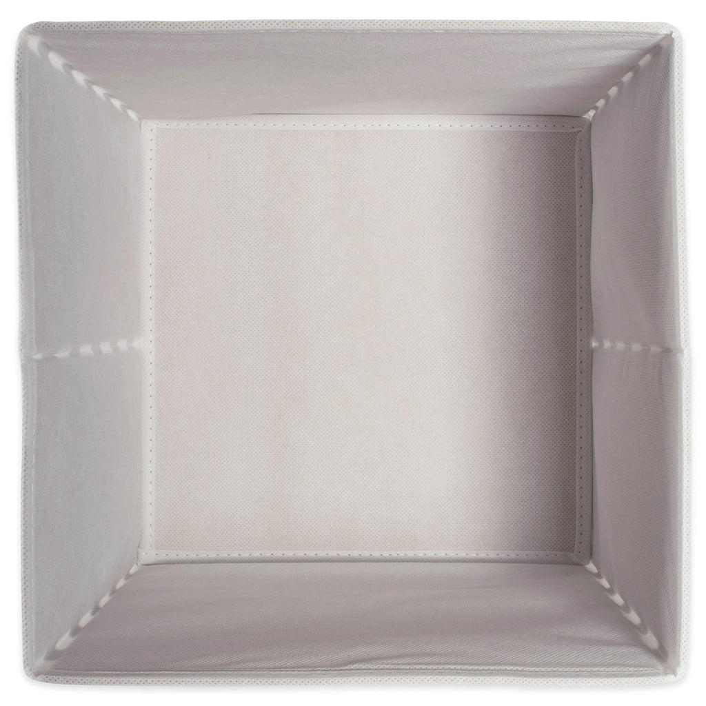 DII Non Woven Polyester Storage Bin, Polka Dot, White & Gold, Small Set of 4