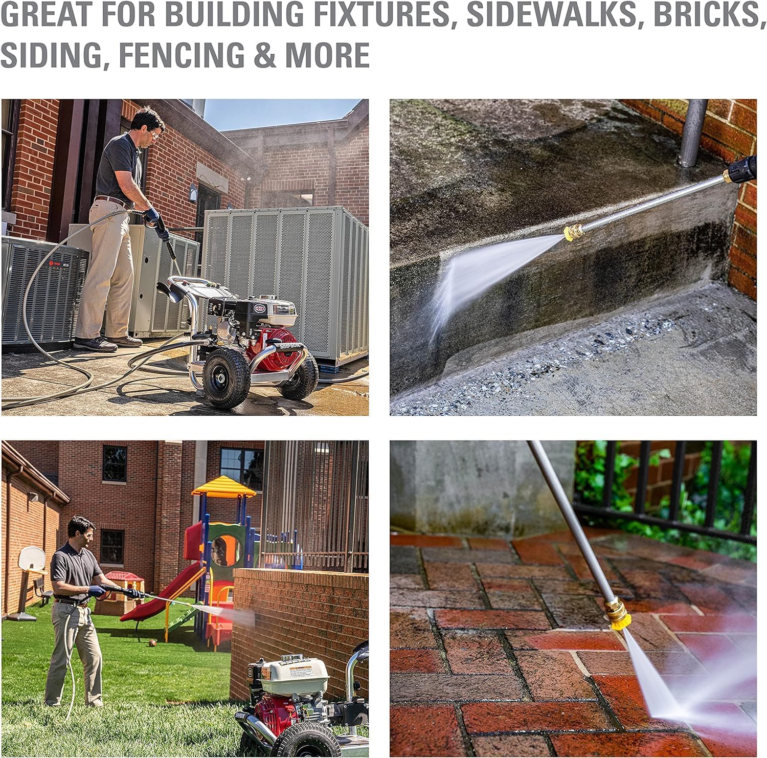 Simpson 3600 PSI Gas Pressure Washer - 2.5 GPM Commercial Power with Honda GX200 Engine & 35' Hose