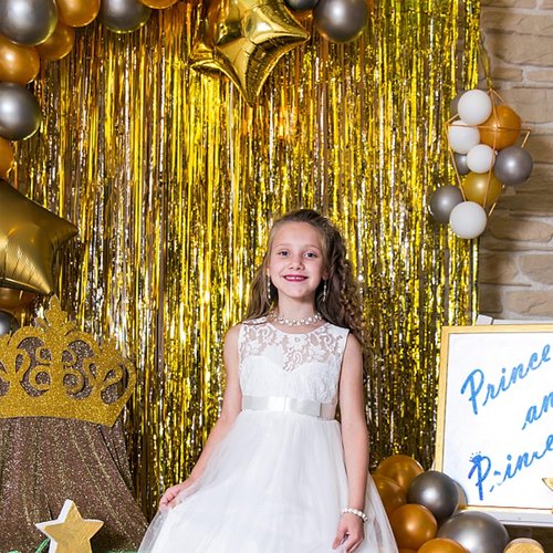 Foil Curtain Backdrop - 10 Pack Gold Metallic Tinsel Fringe Curtains for Party Decorations