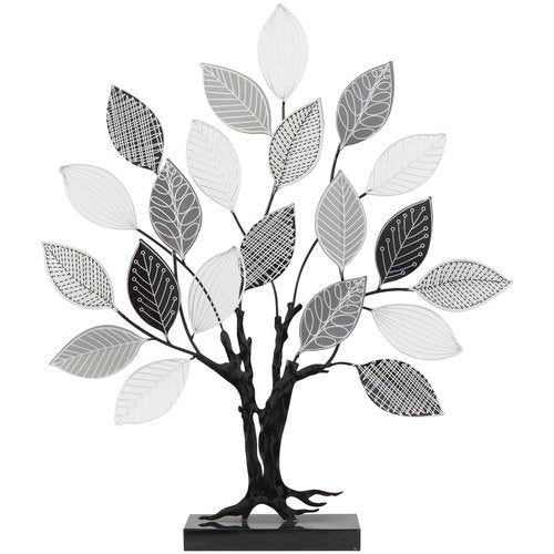 Deco 79 Metal Tree Decorative Sculpture Home Decor Statue, Accent Figurine 27" x 4" x 31", Black