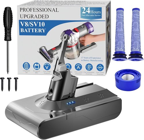 Dyson V8 Battery Replacement - 21.6V Compatible with V8 Animal, Absolute, Motorhead & Fluffy Series
